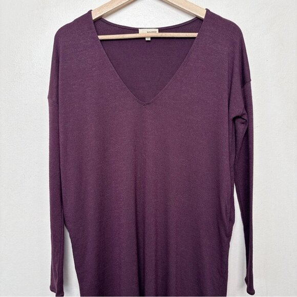 Aritzia Womens Xsmall Wilfred Free Vneck Long Sleeve Gail Dress - Picture 3 of 15